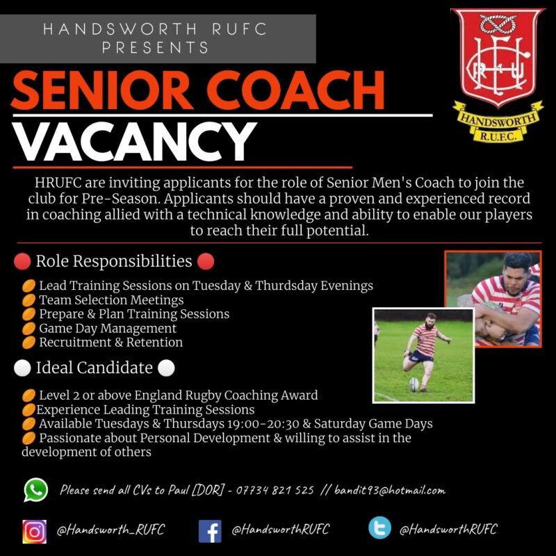 Coach Vacancy - Staffs Rugby